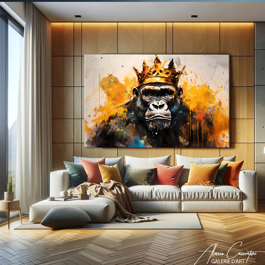 tableau gorille art – mise en situation