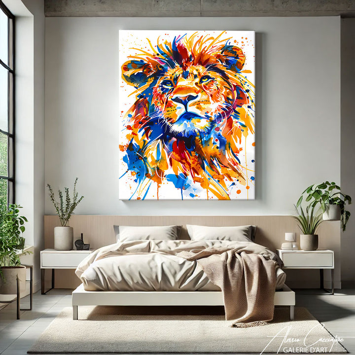 Peinture Lion Acrylique
