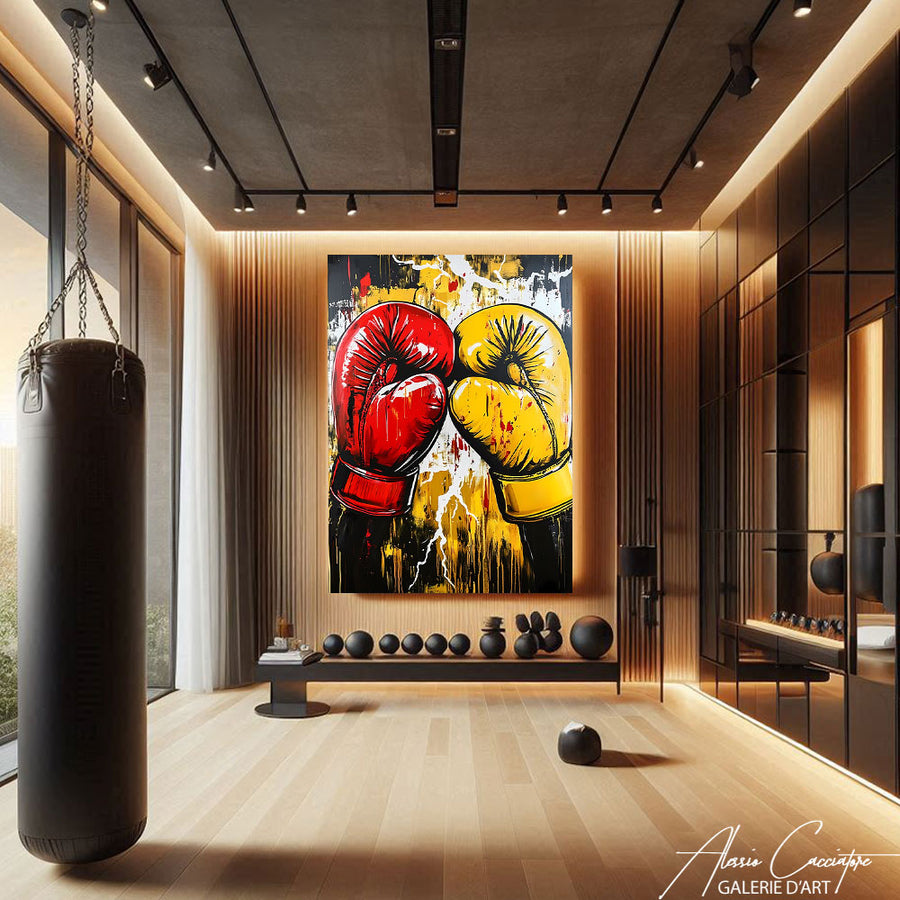 Tableau Gants de Boxe – mise en situation