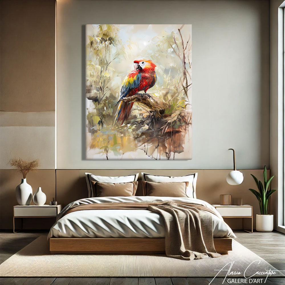 Tableau perroquet moderne