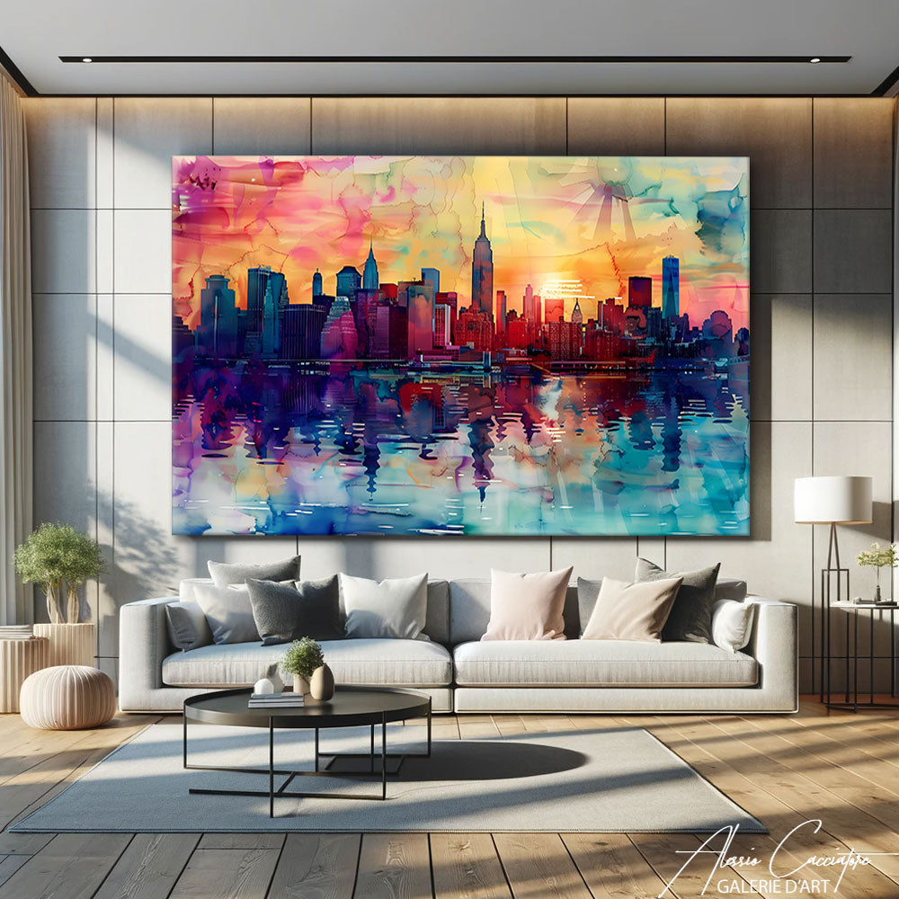 tableau new york coloré