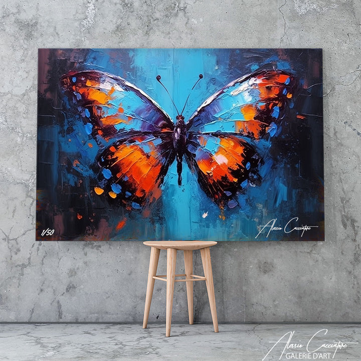 tableau papillon abstrait