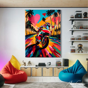 Tableau Pop Art Moto
