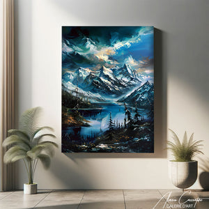 Tableau Contemporain Montagne