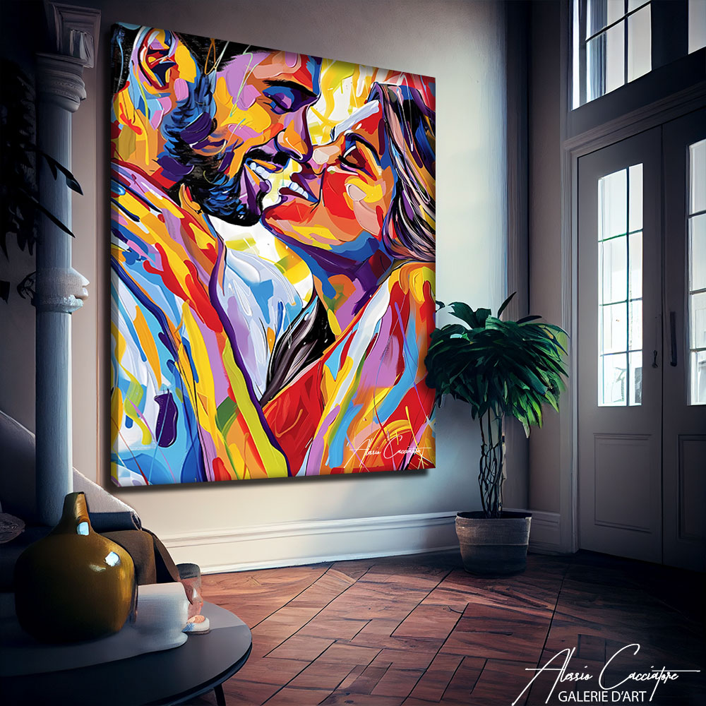 peinture couple sensuel