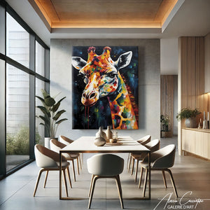 TABLEAU GIRAFE COLORE