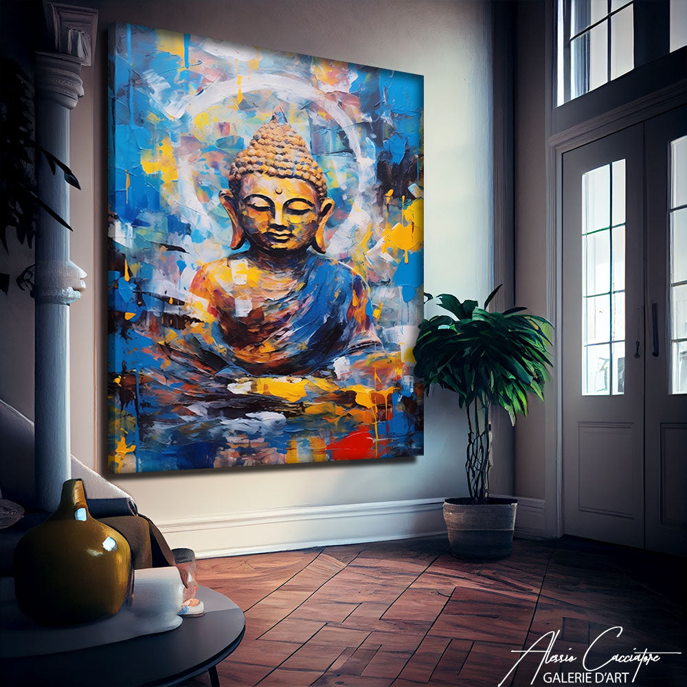 tableau bouddha peinture