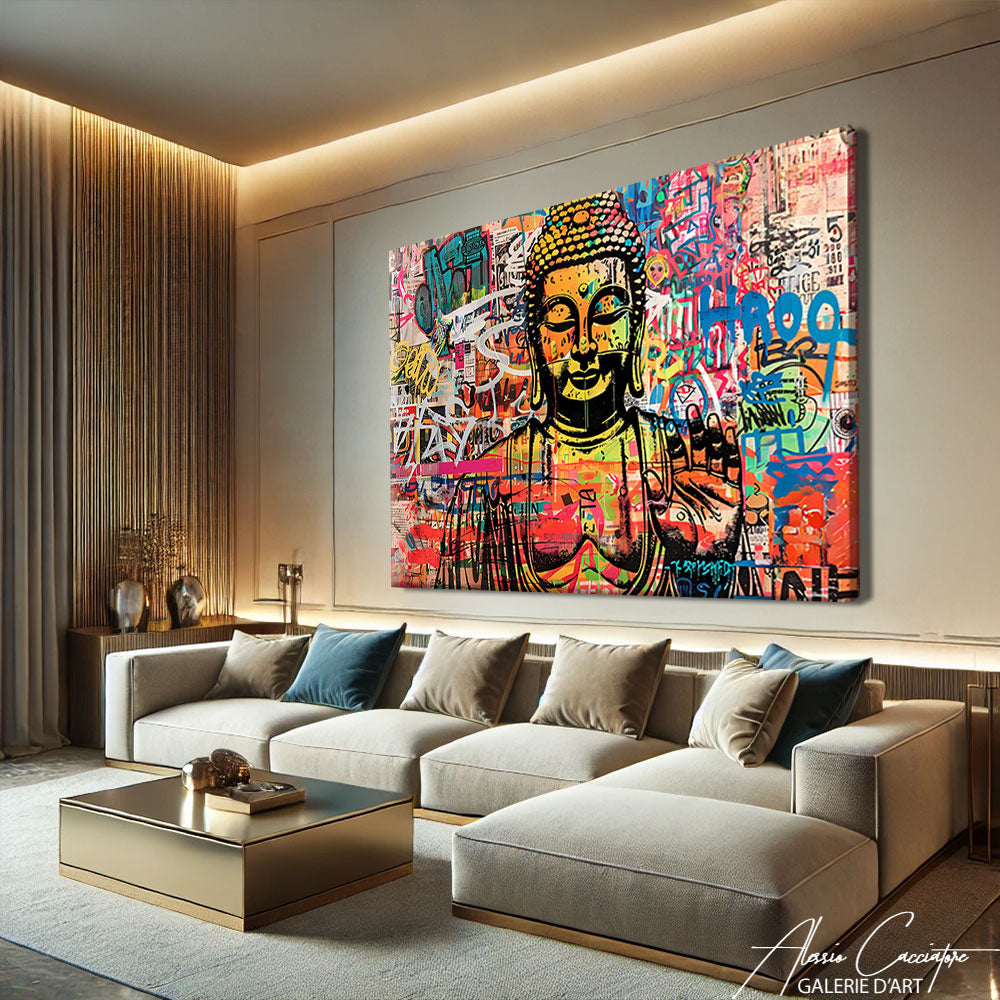 Tableau street art avec cadre

