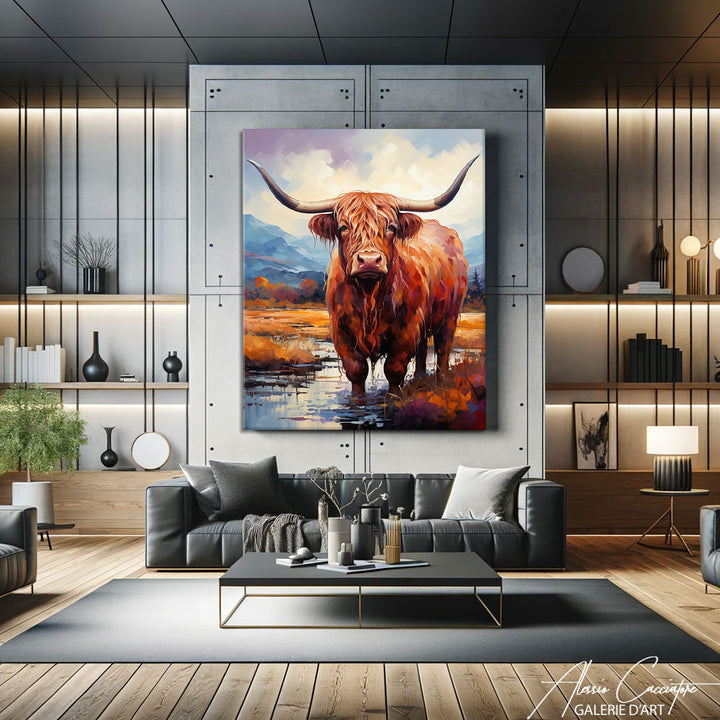 Tableau Vache Highland Couleur
