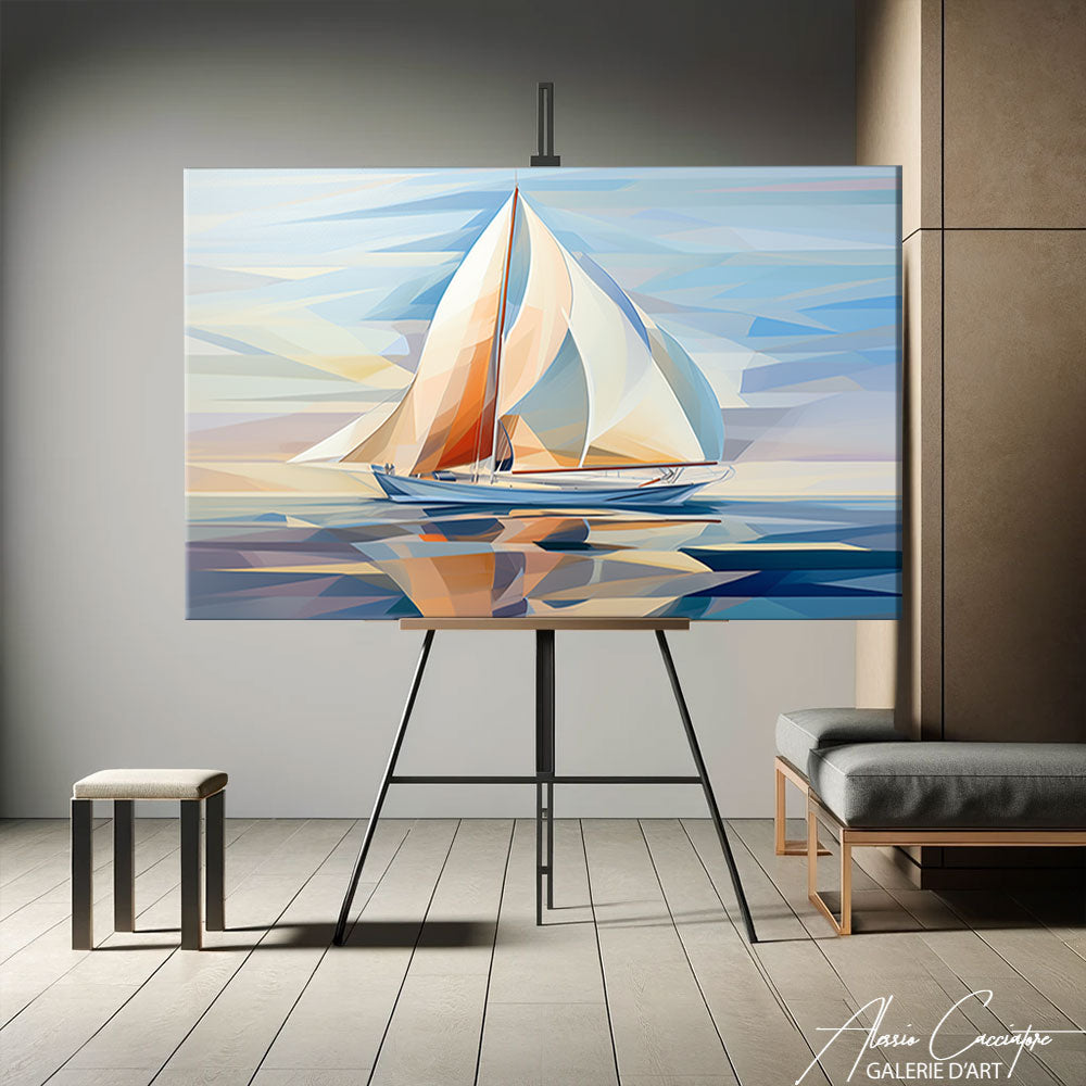 tableau bateau peinture