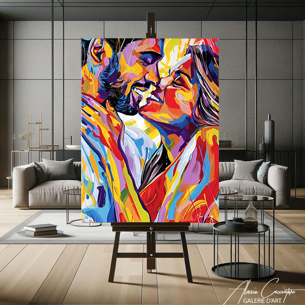 Tableau Couple Entrelacé