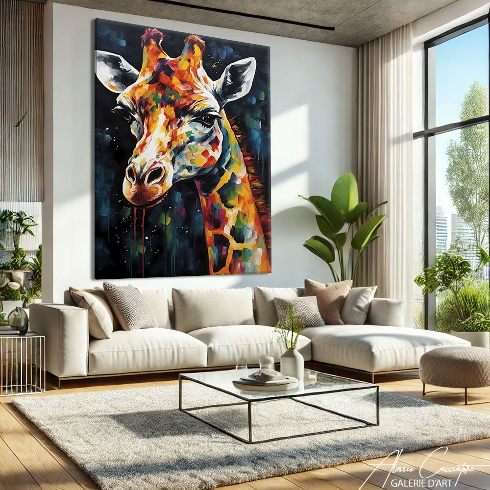 TABLEAU GIRAFE ABSTRAIT