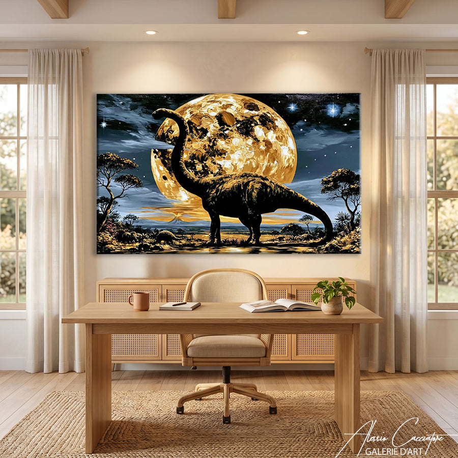 Tableau Dinosaure Peinture – mise en situation