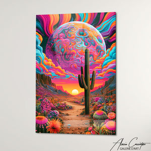 Art Mural Avec Cactus