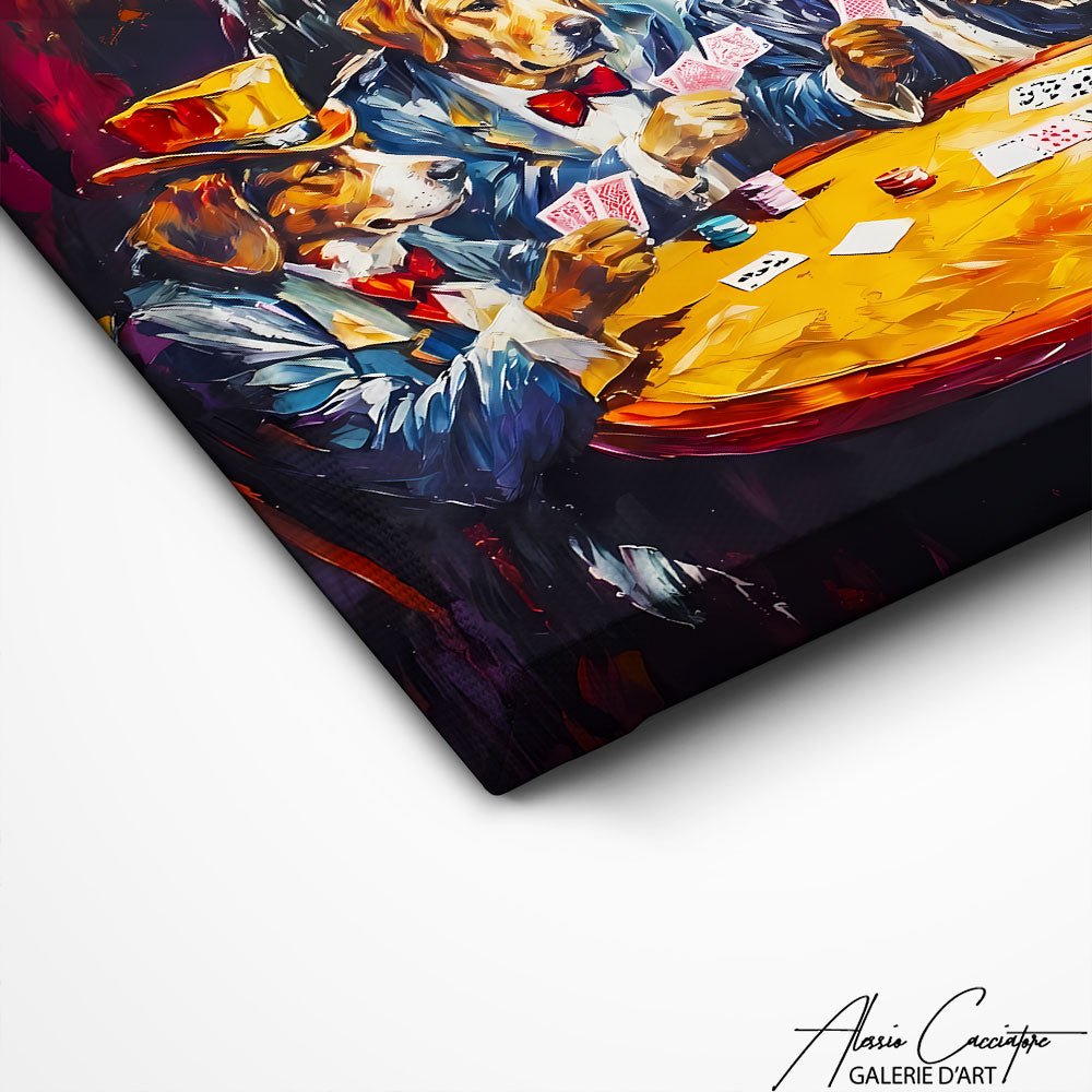 Art Mural Chien Poker