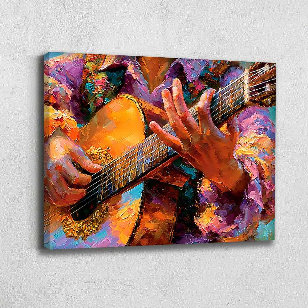 Tableau Acrylique Guitare
