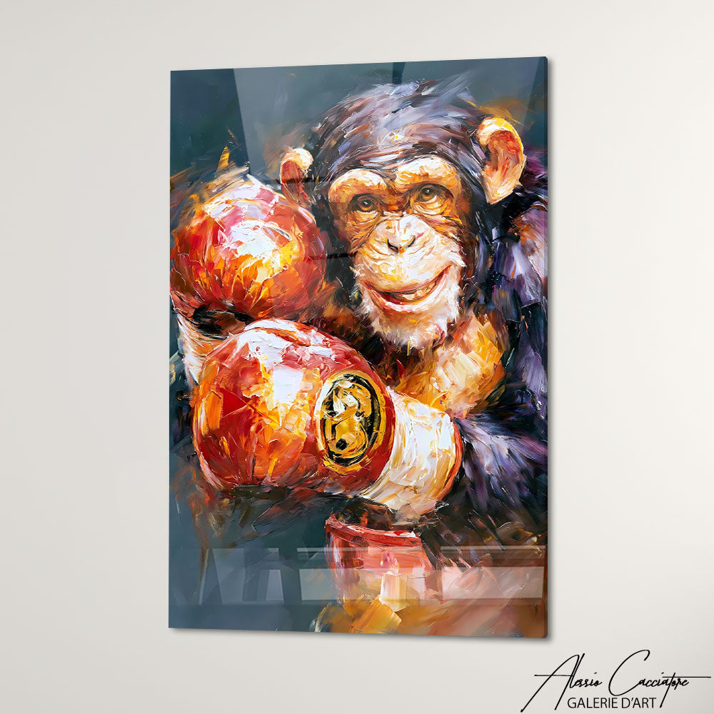 Cadre Singe Boxe