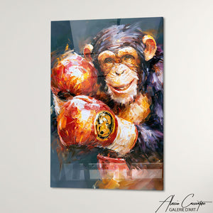 Cadre Singe Boxe