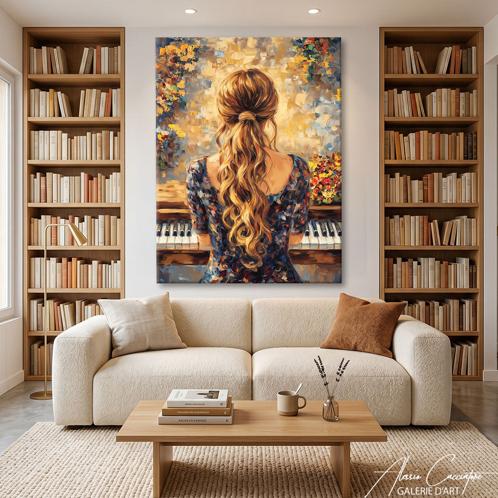 Peinture Femme Au Piano Peinture