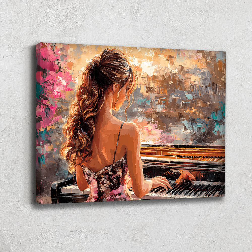 Tableau Femme Au Piano