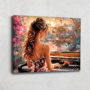 Tableau Femme Au Piano