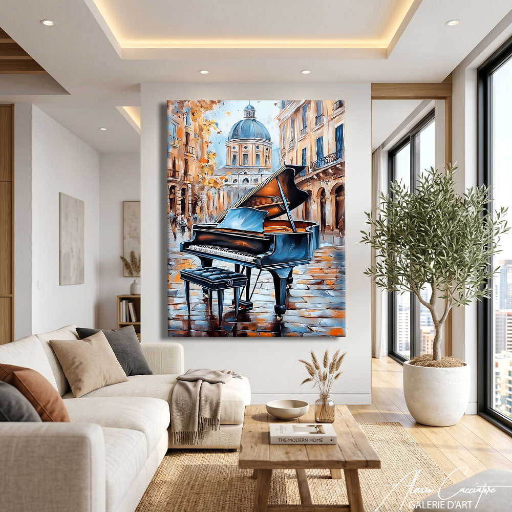 Toile Abstraite Piano