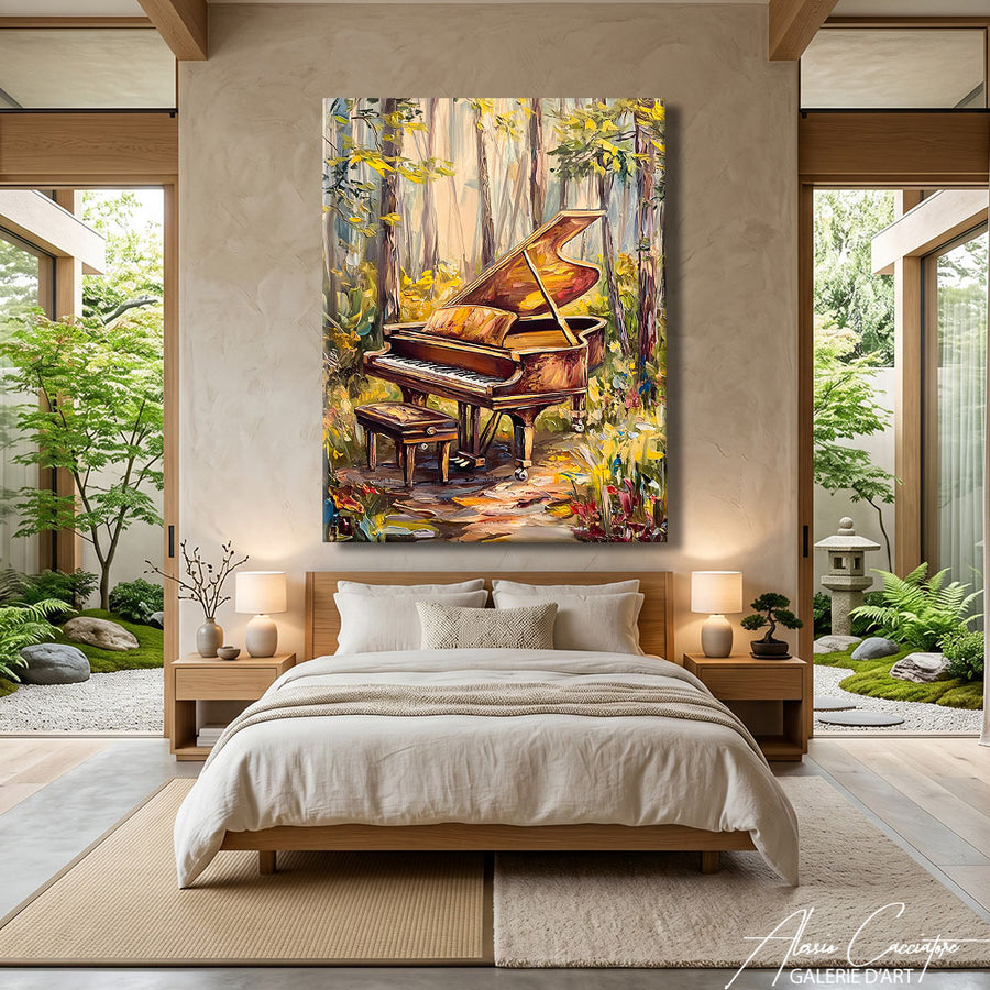 Toile Piano Peinture – mise en situation