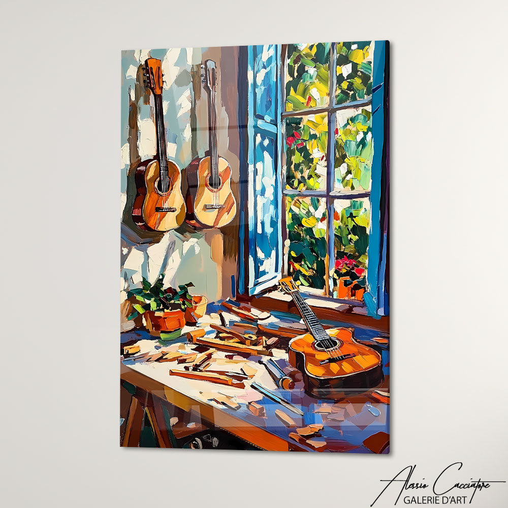 Art Mural Guitare Déco