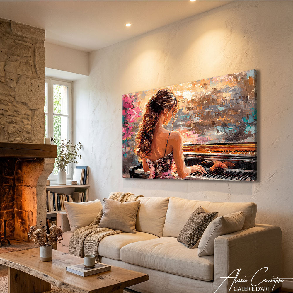 Décoration Murale Femme Au Piano