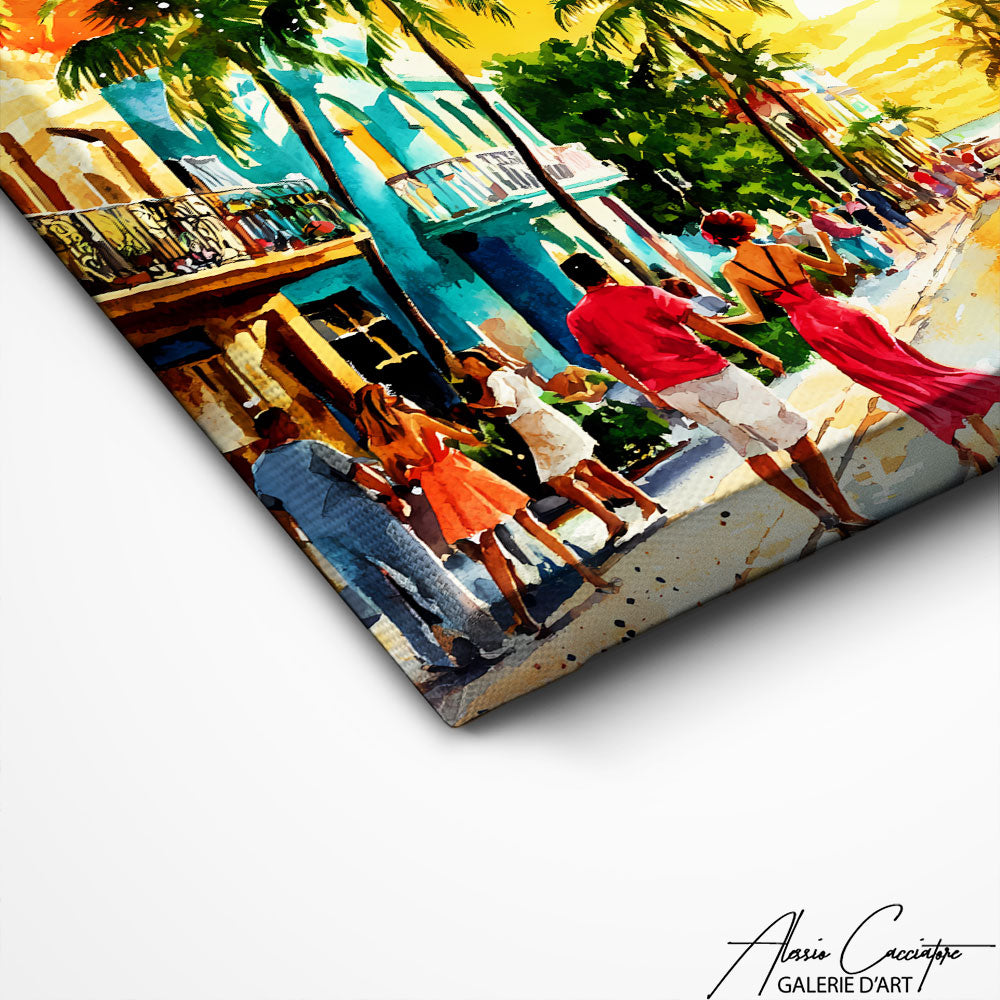 Décoration Murale Grand Tableau Tropical