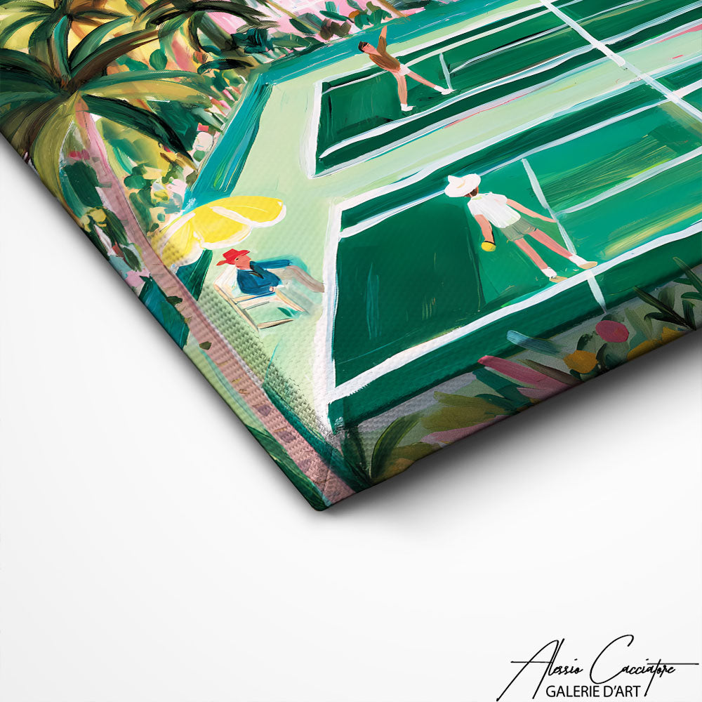 Art Mural Terrain De Tennis