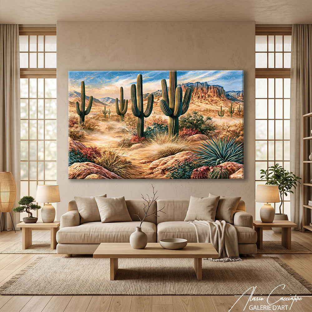 Peinture Desert Cactus