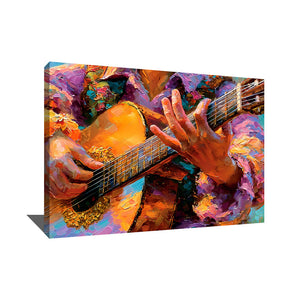 Tableau Acrylique Guitare