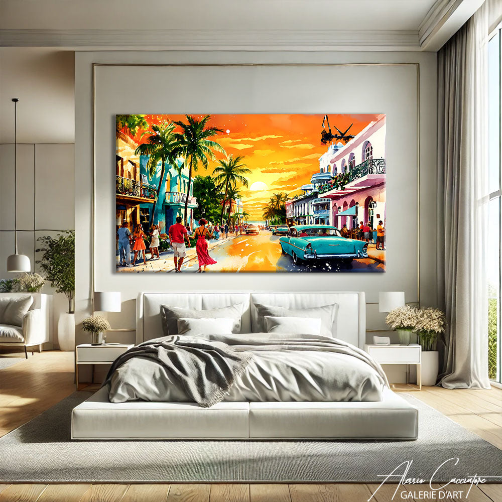 Toile Grand Tableau Tropical