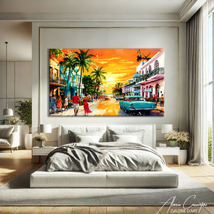 Toile Grand Tableau Tropical
