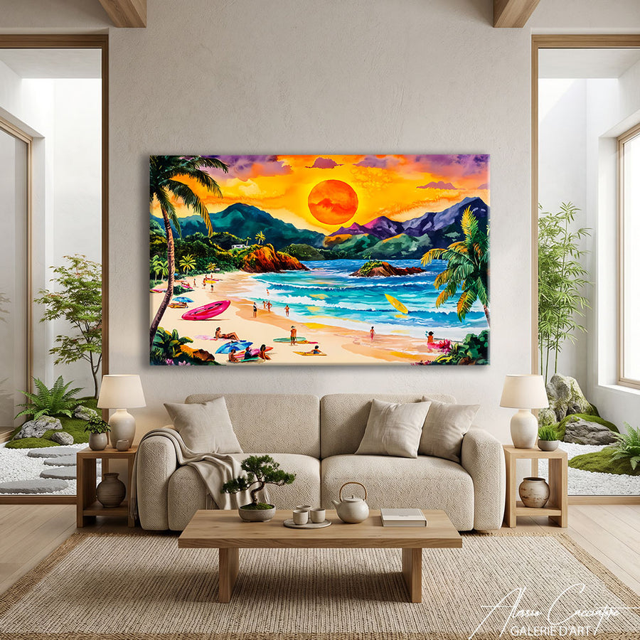 Peinture Paysage Tropical – mise en situation