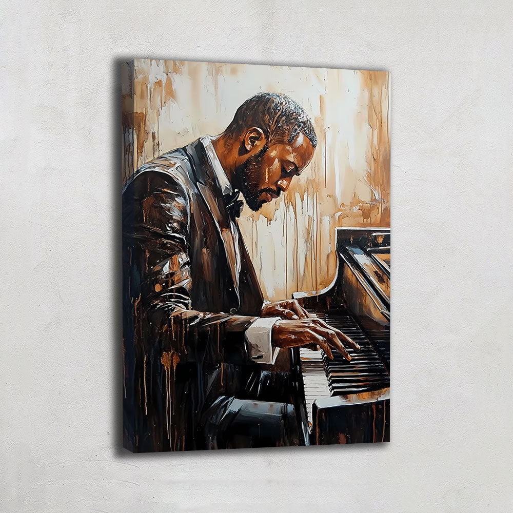 Tableau Peinture Pianiste