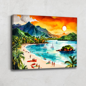 Paysage Tropical Peinture