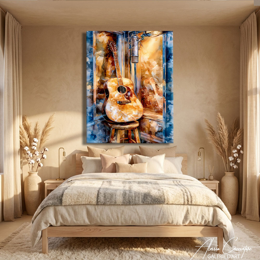 Tableau Guitare En Peinture
