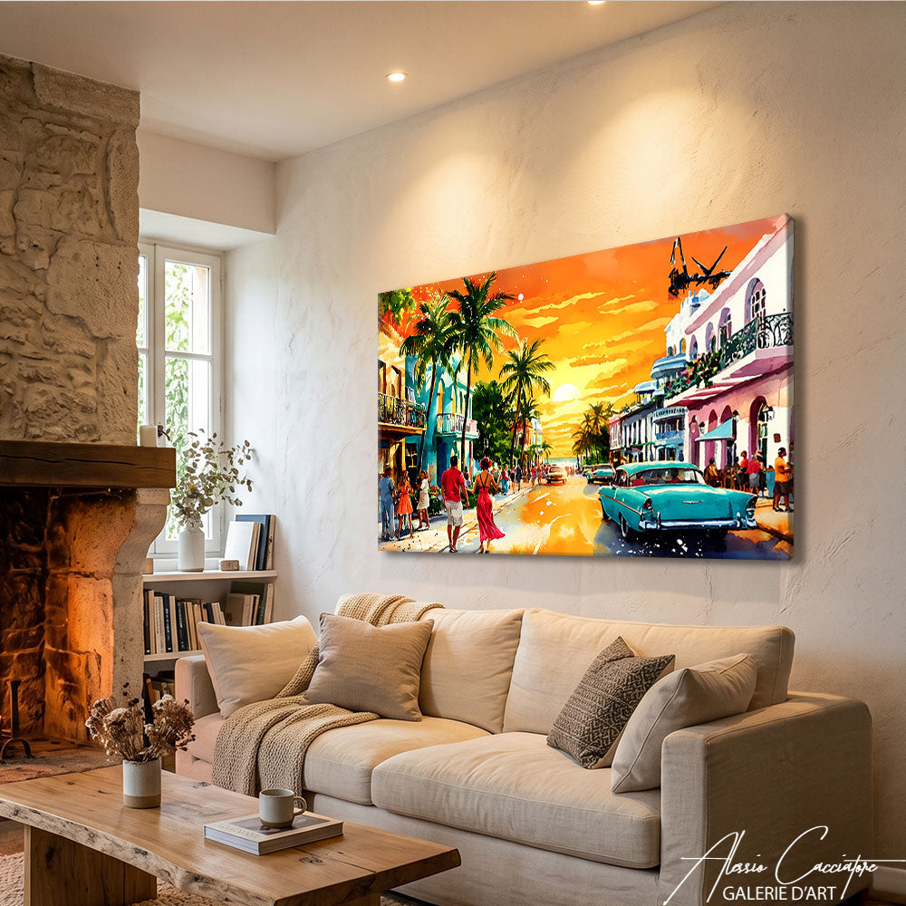 Affiche Grand Tableau Tropical
