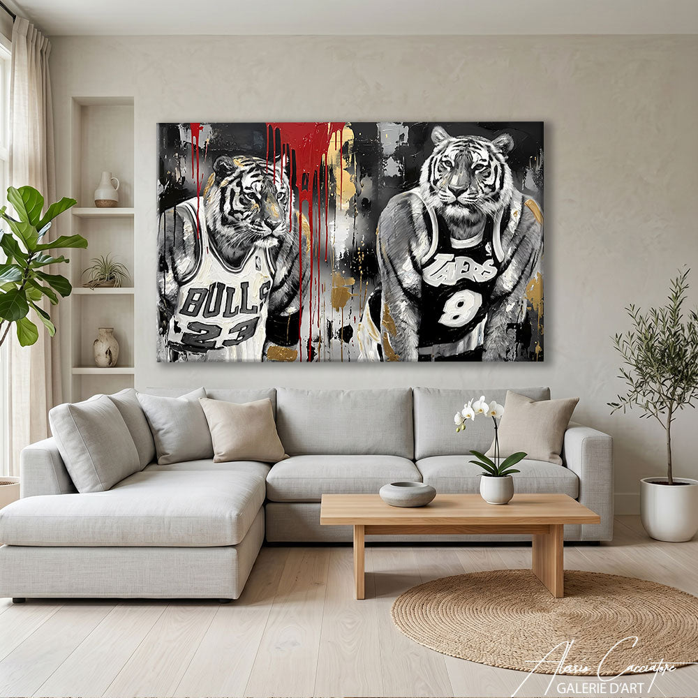 Peinture Basketball Noir Et Blanc