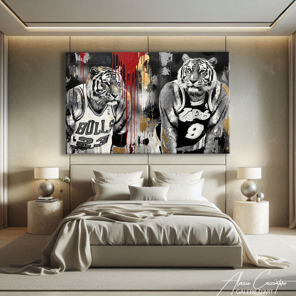 Toile Basketball Noir Et Blanc