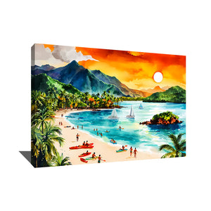 Paysage Tropical Peinture