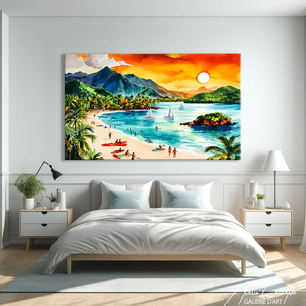 Toile Paysage Tropical Peinture