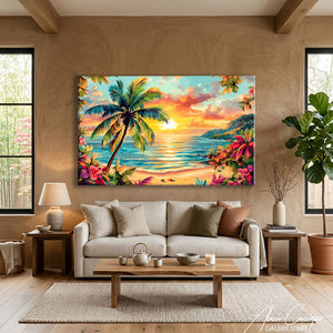 Toile Paysage Tropical
