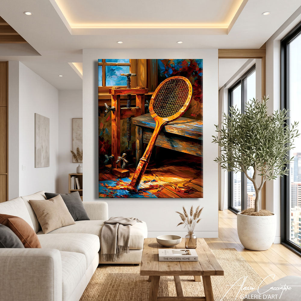 Peinture Raquette Tennis