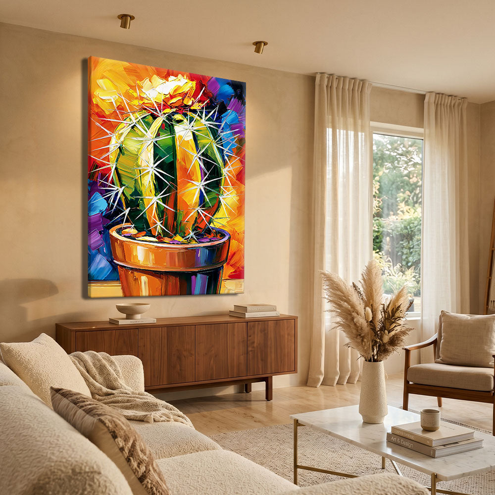 Décoration Murale Peinture Cactus