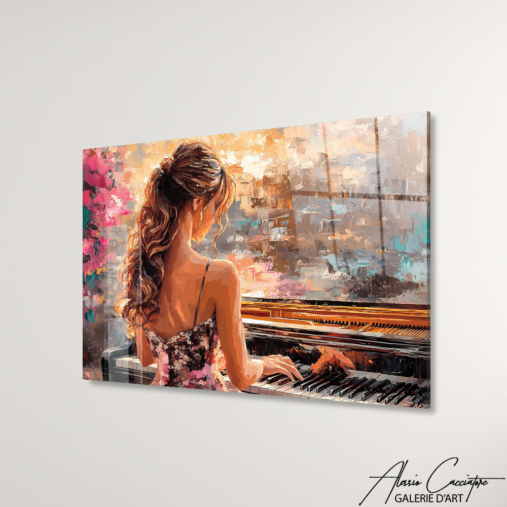 Cadre Femme Au Piano