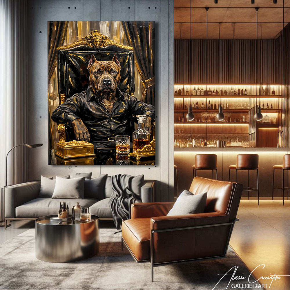 Peinture Chien Habillé