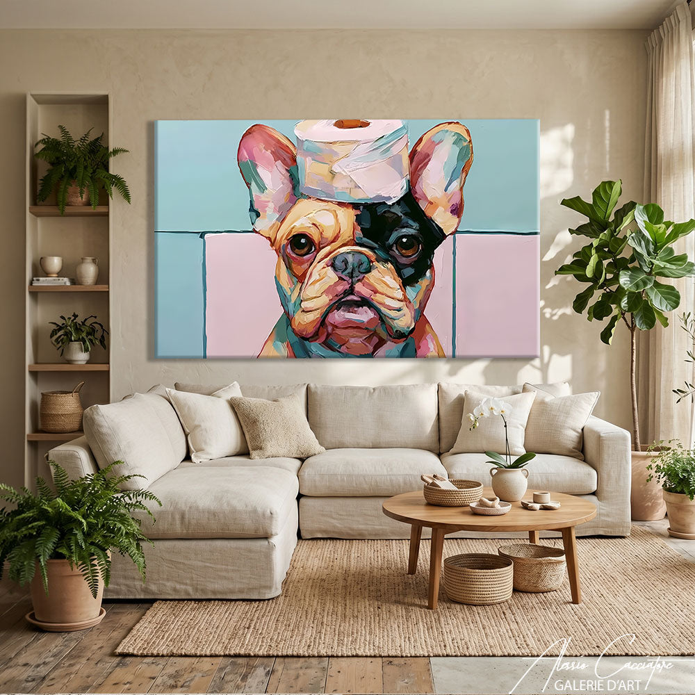Peinture Portrait Chien Tableau